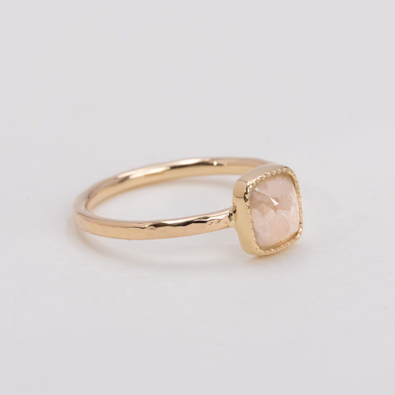Peach Sand Diamond Ring