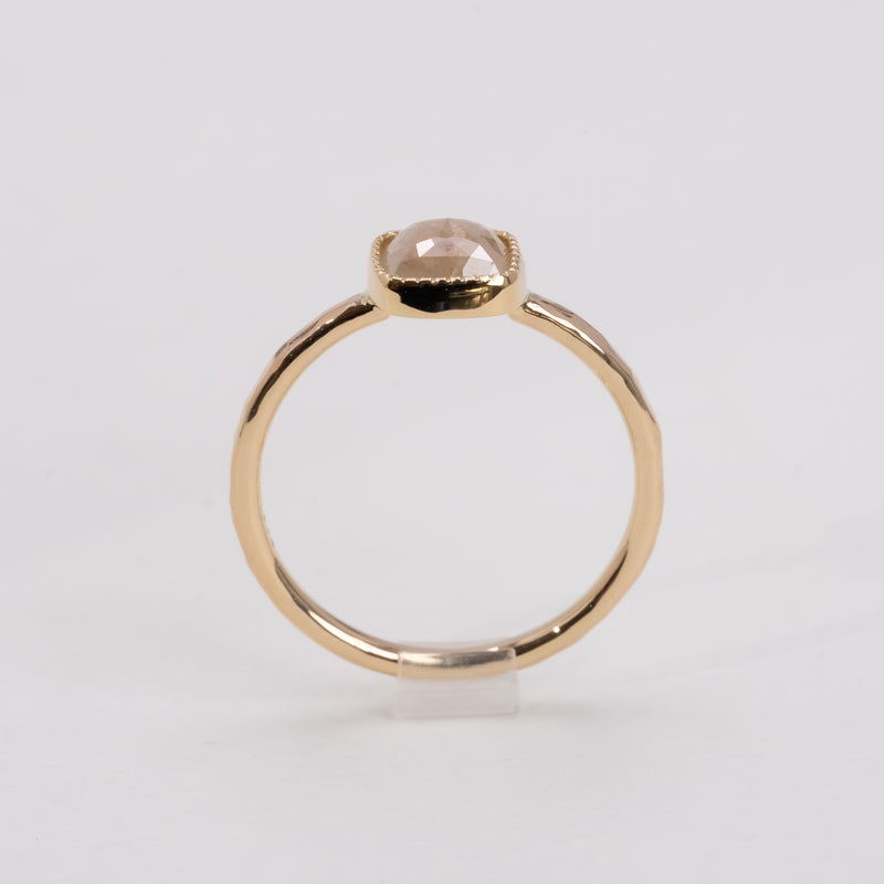 Peach Sand Diamond Ring