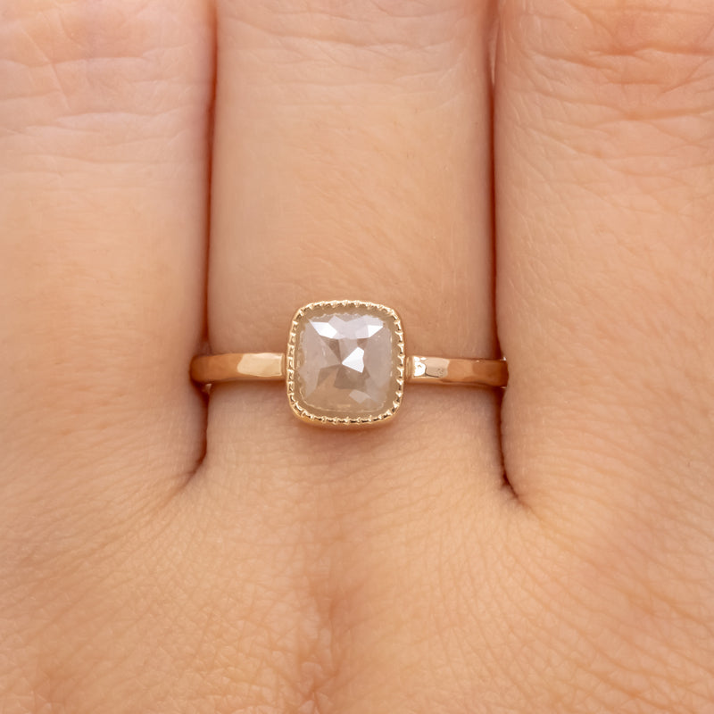 Peach Sand Diamond Ring