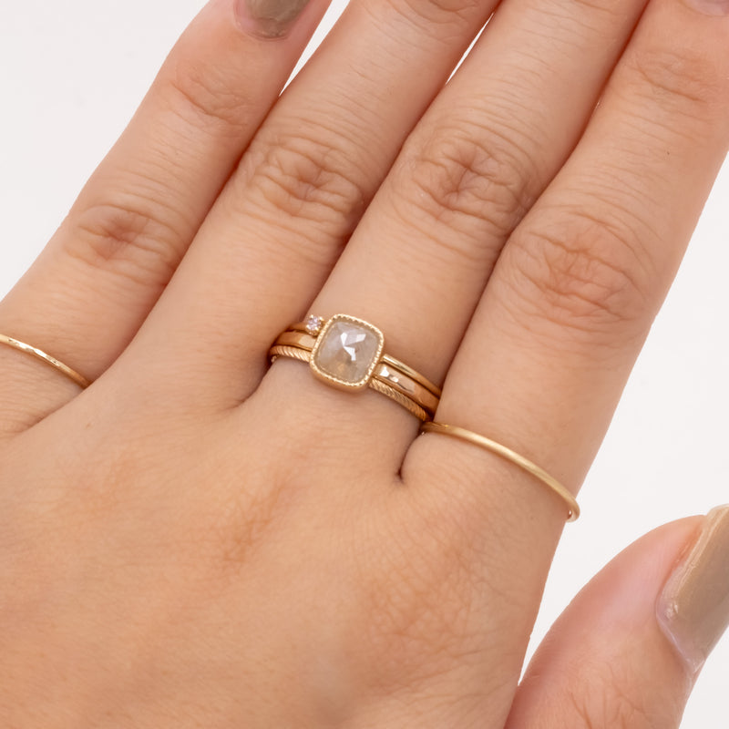 Peach Sand Diamond Ring