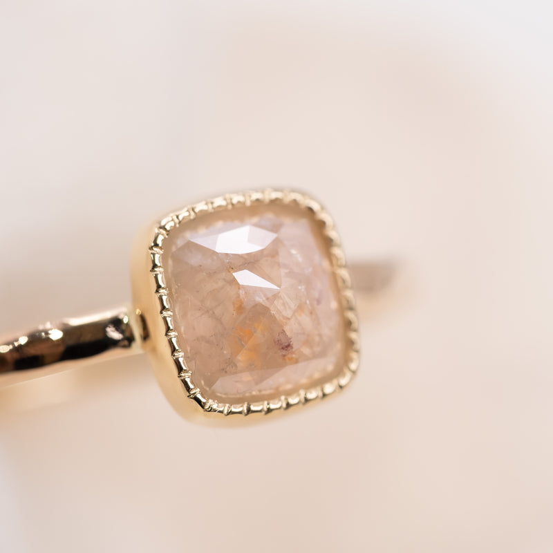 Peach Sand Diamond Ring