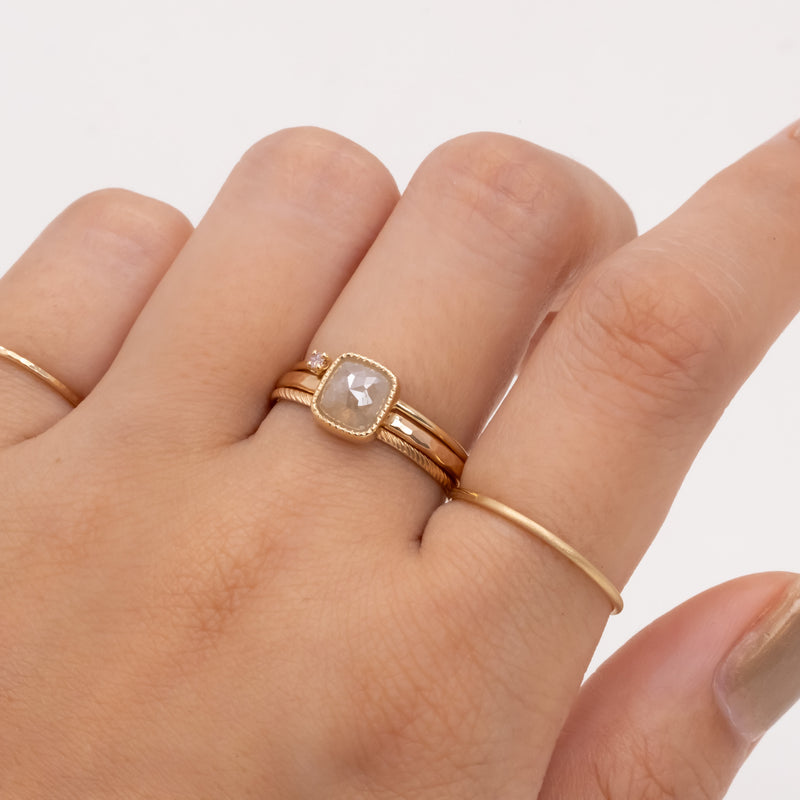 Peach Sand Diamond Ring
