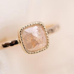 Peach Sand Diamond Ring