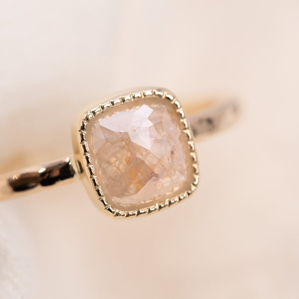 Peach Sand Diamond Ring