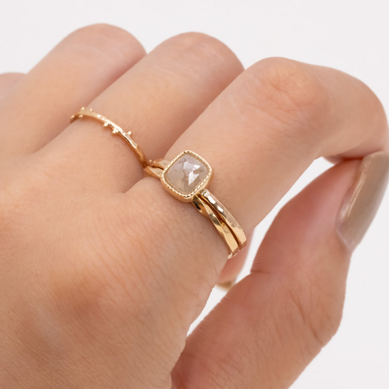Peach Sand Diamond Ring