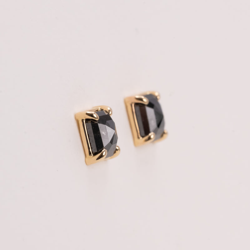 Black Diamond Square Earrings