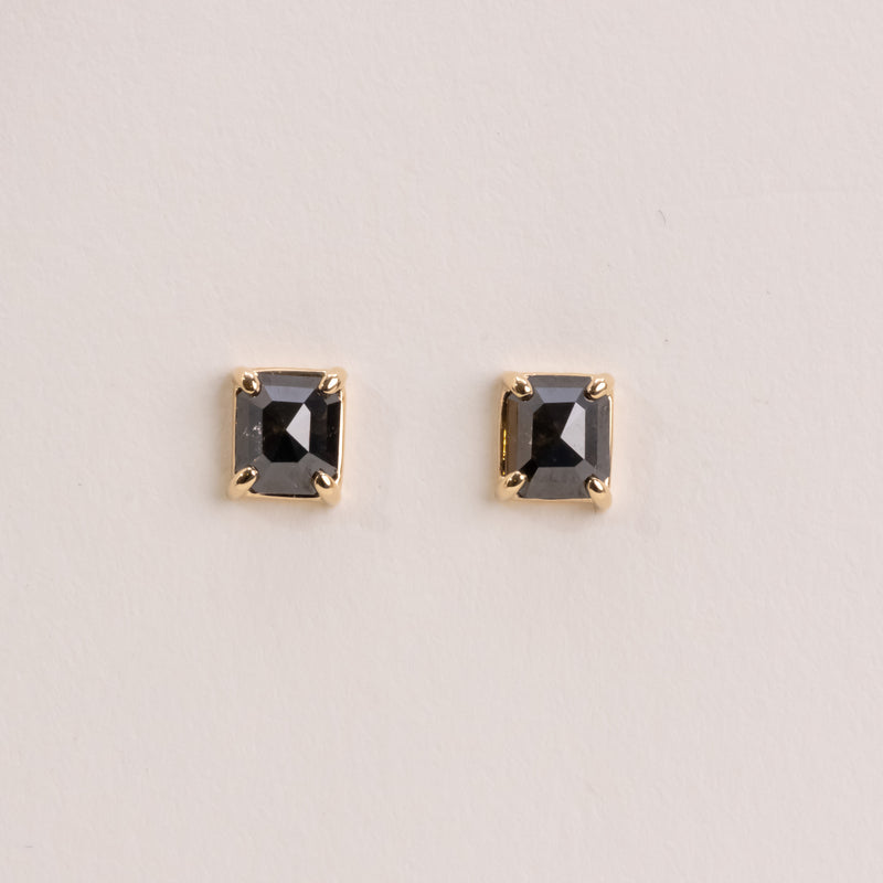 Black Diamond Square Earrings