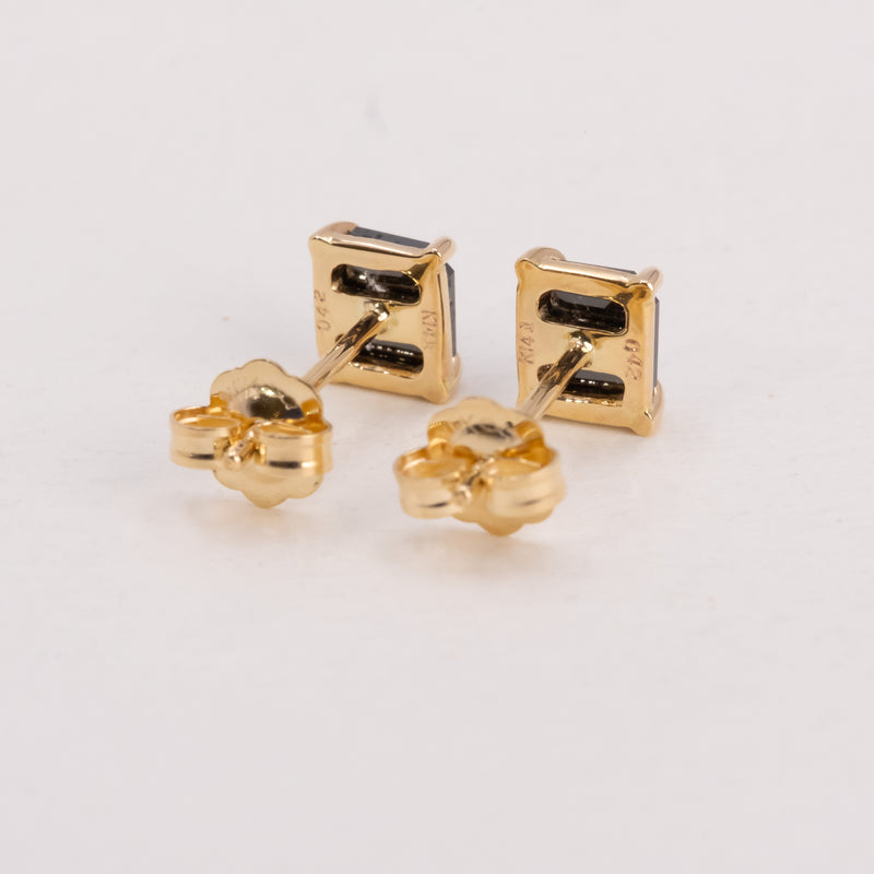 Black Diamond Square Earrings