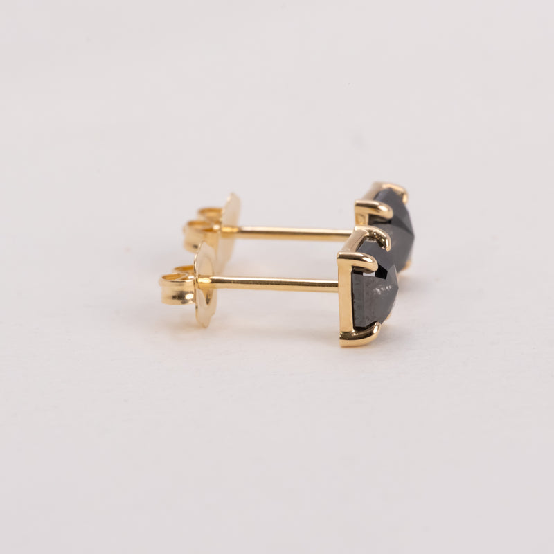 Black Diamond Square Earrings