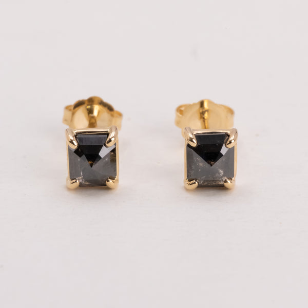 Black Diamond Square Earrings