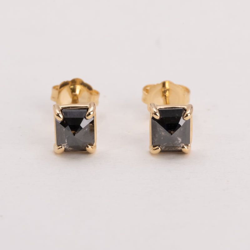 Black Diamond Square Earrings