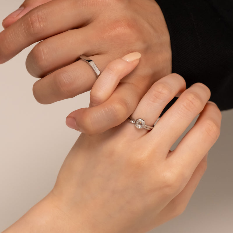 Faceted Stacking Ring 3mm