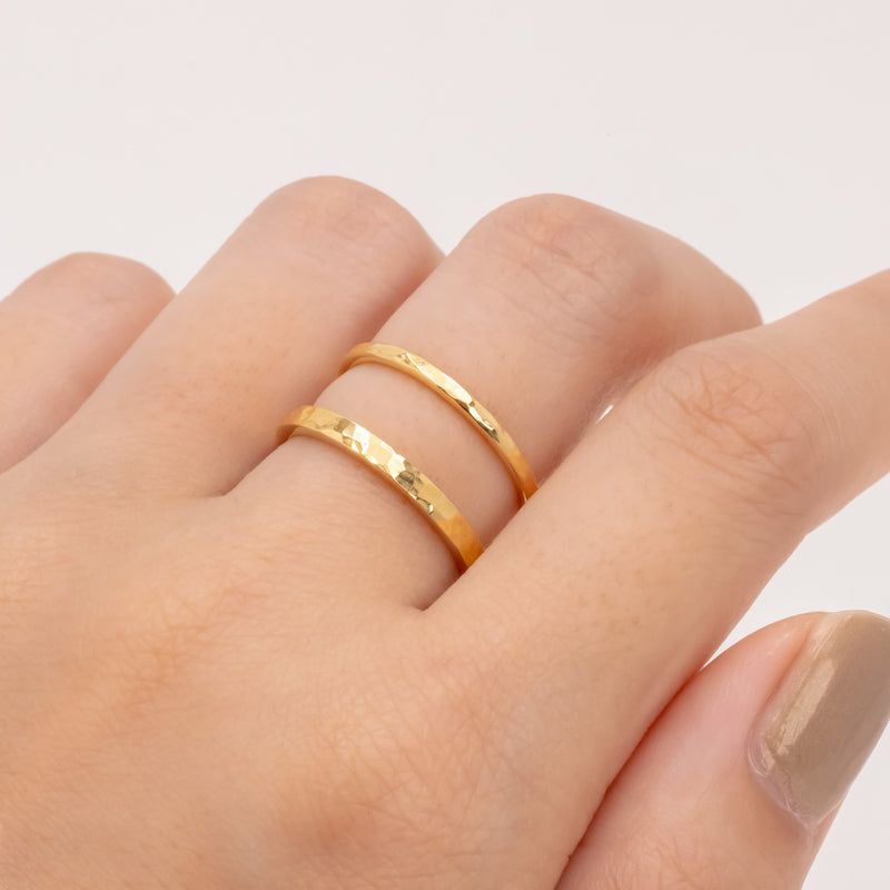 Hammered Stacking Ring 1.5mm