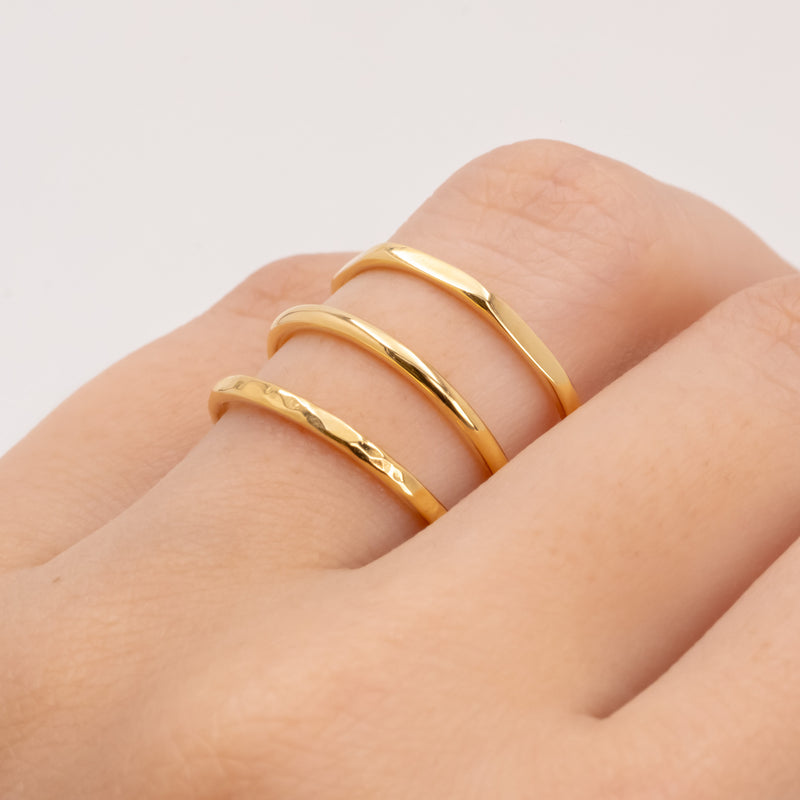 Hammered Stacking Ring 1.5mm