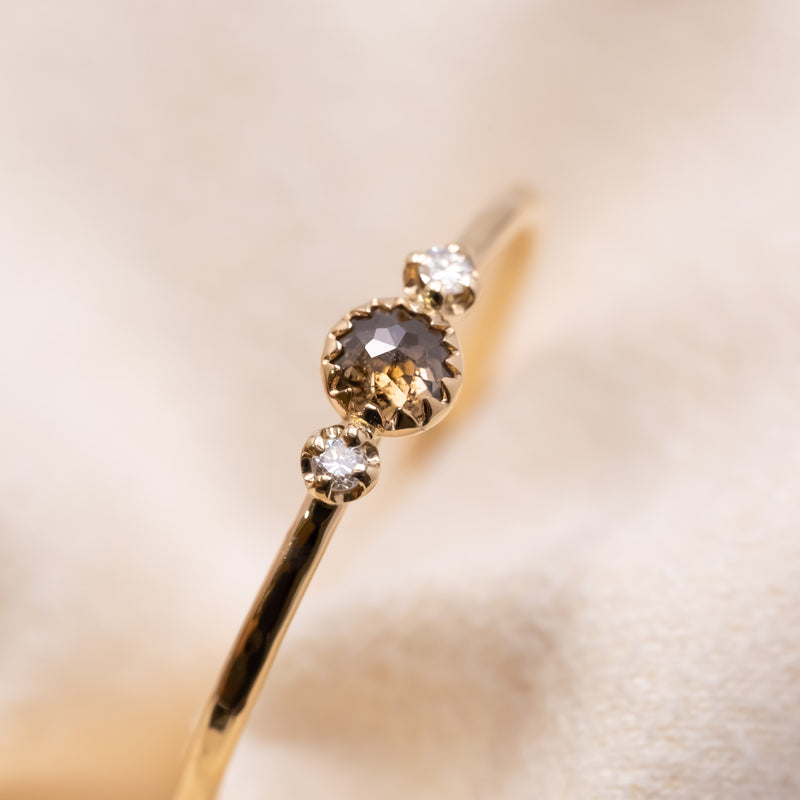 Littlest bouquet diamond ring dahlia