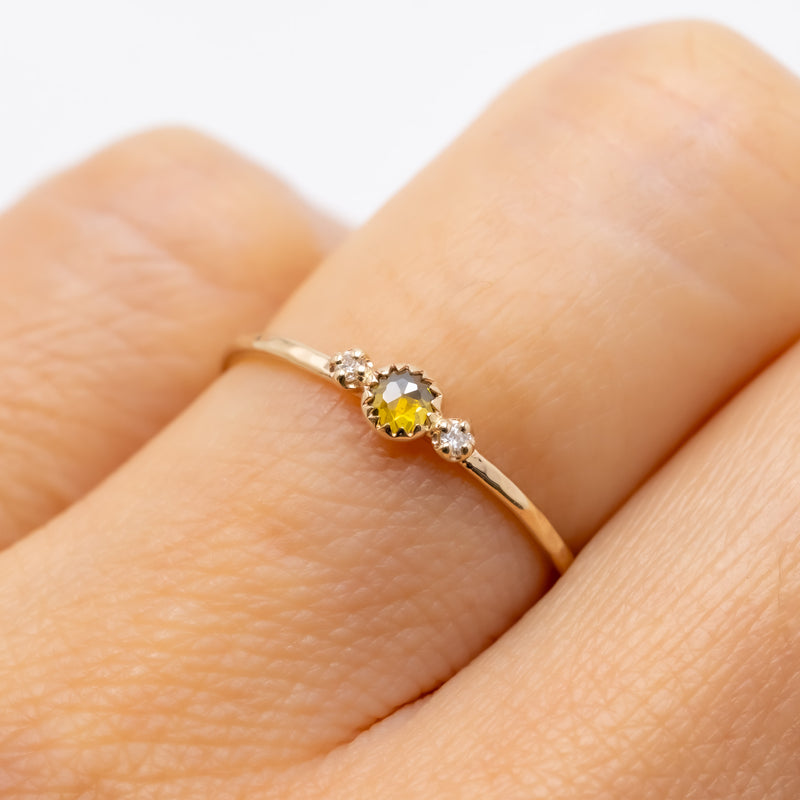 Littlest bouquet diamond ring forest