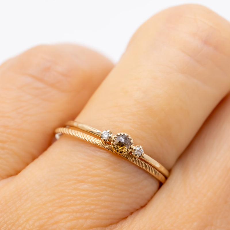 Littlest bouquet diamond ring dahlia