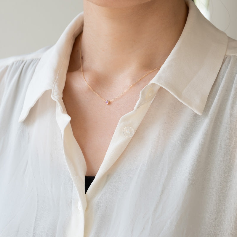Pink Diamond Dew Necklace