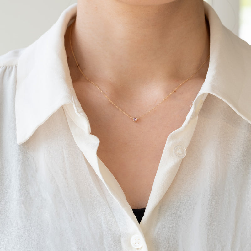 Pink Diamond Dew Necklace