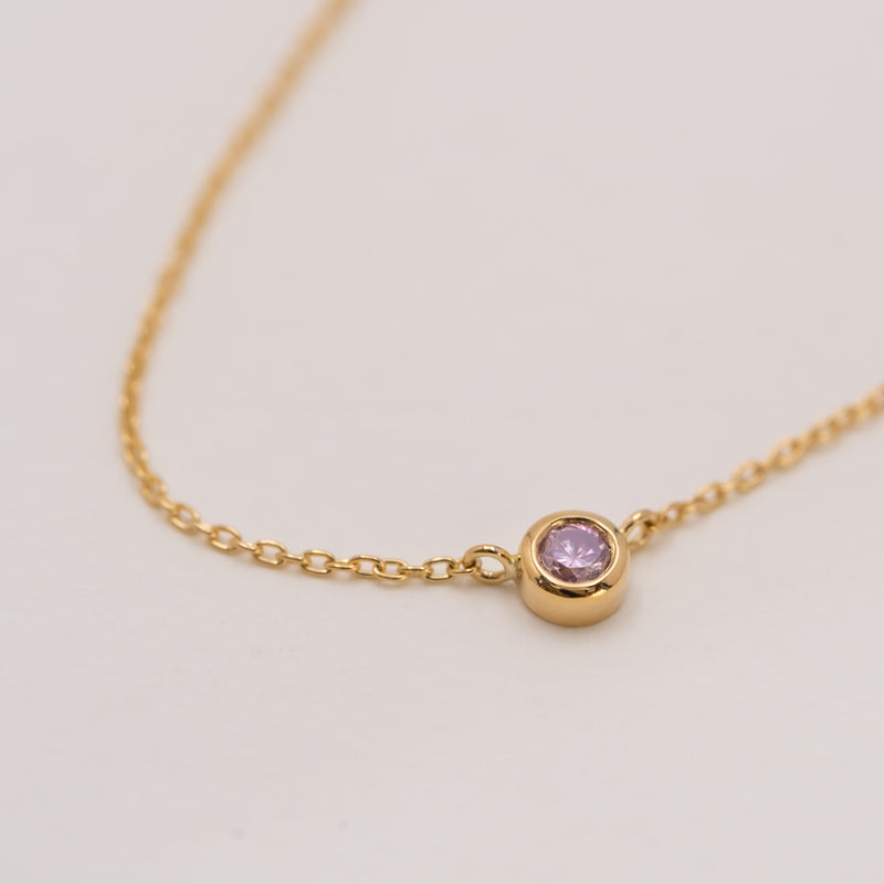 Pink Diamond Dew Necklace