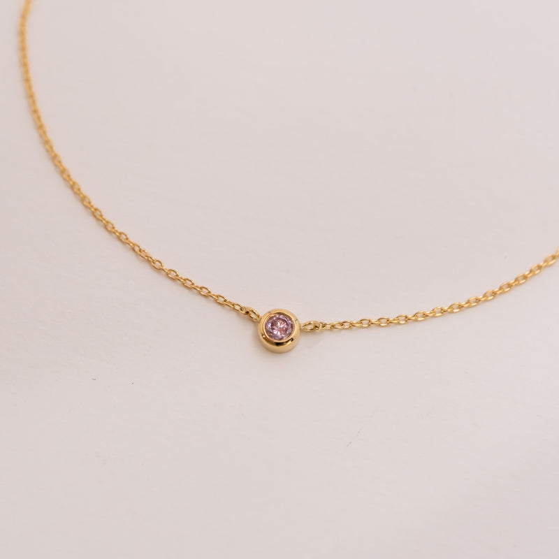 Pink Diamond Dew Necklace