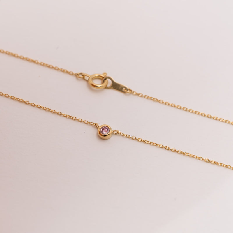 Pink Diamond Dew Necklace