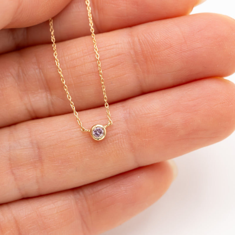 Pink Diamond Dew Necklace