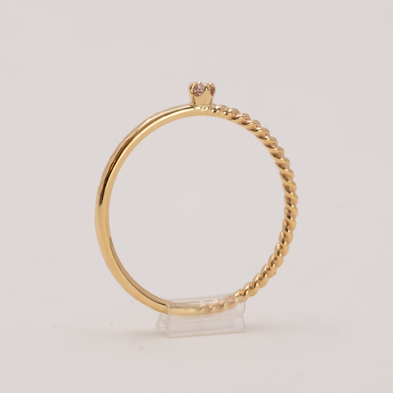つぼみのHarmony ring pink diamond