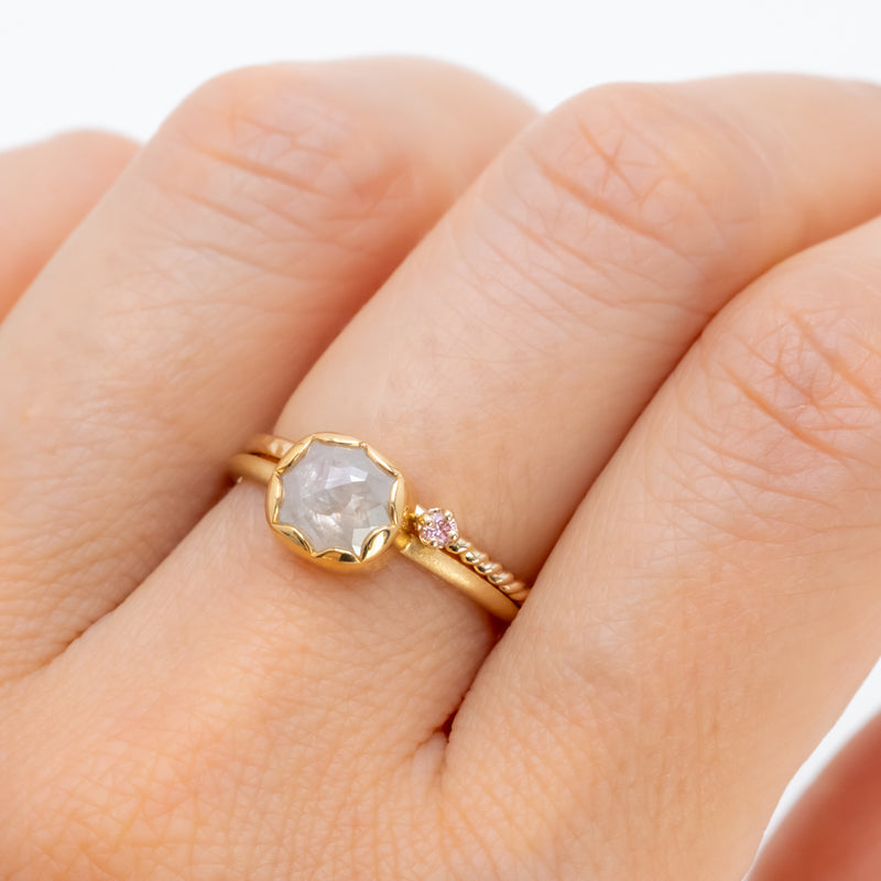 つぼみのHarmony ring pink diamond