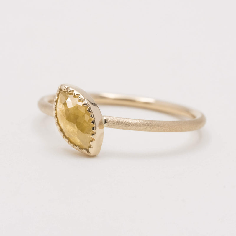 Yellow Marquise Diamond Ring