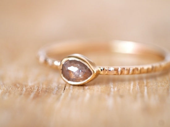 Morning glow Pear Diamond Ring