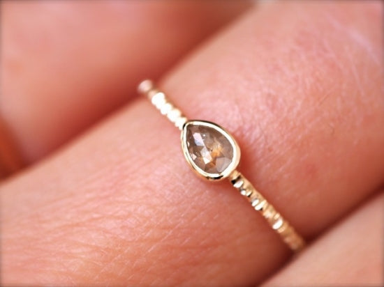 Morning glow Pear Diamond Ring