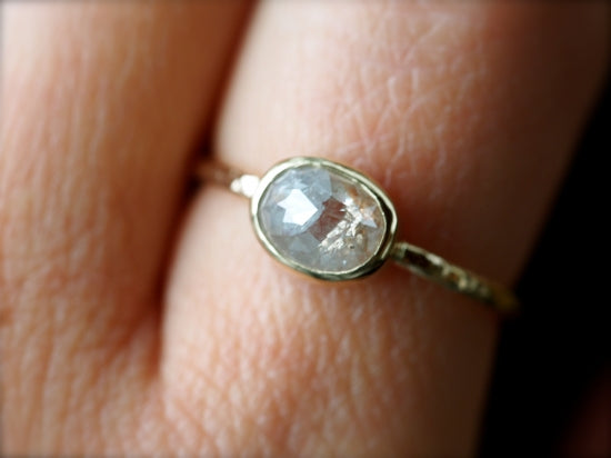 Silky White Diamond Ring