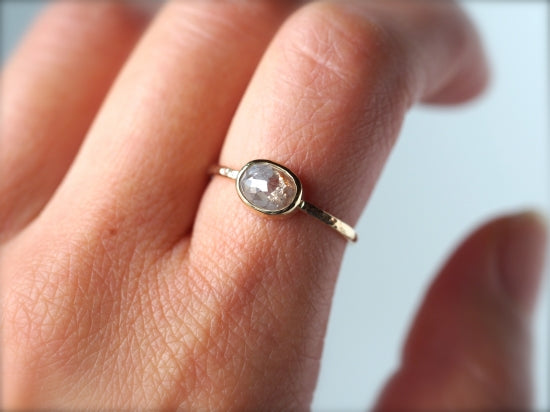 Silky White Diamond Ring