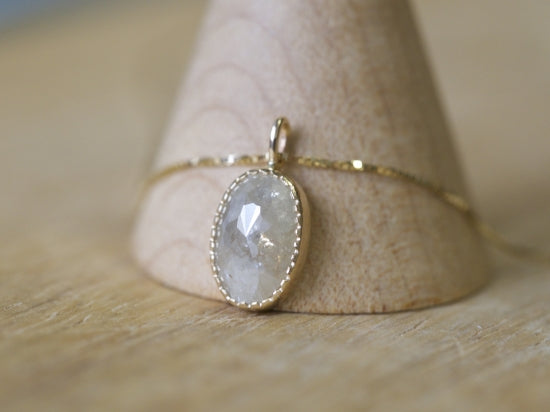 White Coral Diamond Necklace