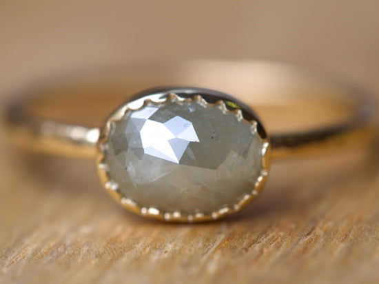 Sage Gray Diamond Ring