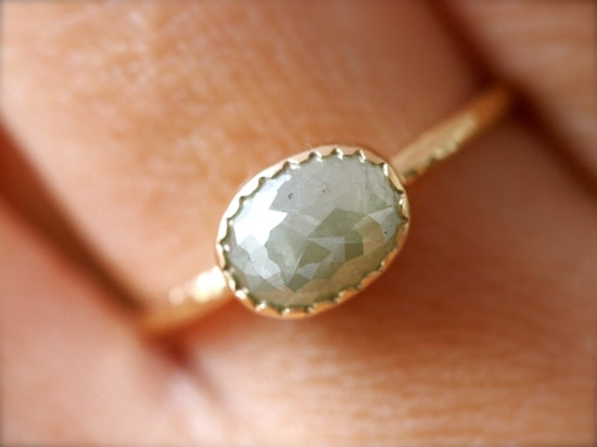 Sage Gray Diamond Ring