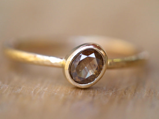 Caramel Brown Diamond Ring