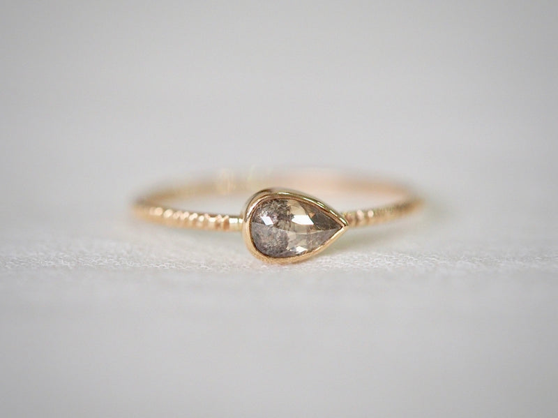Silver Gray Inclusion Diamond Ring