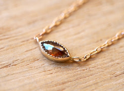Rose Brown Marquise Diamond Necklace