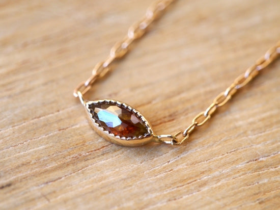 Rose Brown Marquise Diamond Necklace