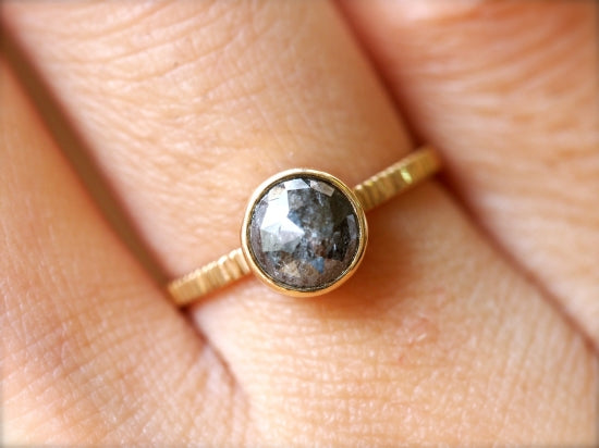 Charcoal Gray Diamond Ring
