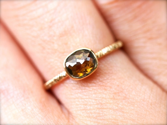Brown Botanical Diamond Ring
