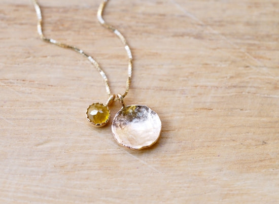 Layered Luna Necklace Honey