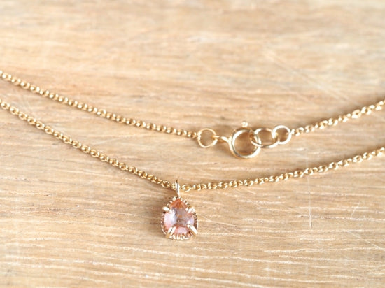 Sugar Pink Drop Diamond Necklace