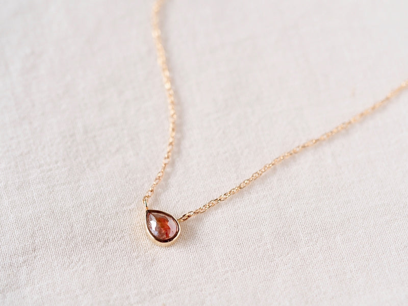 Vermilion Drop Diamond Necklace