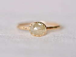 Bisque Beige Diamond Fleur Ring