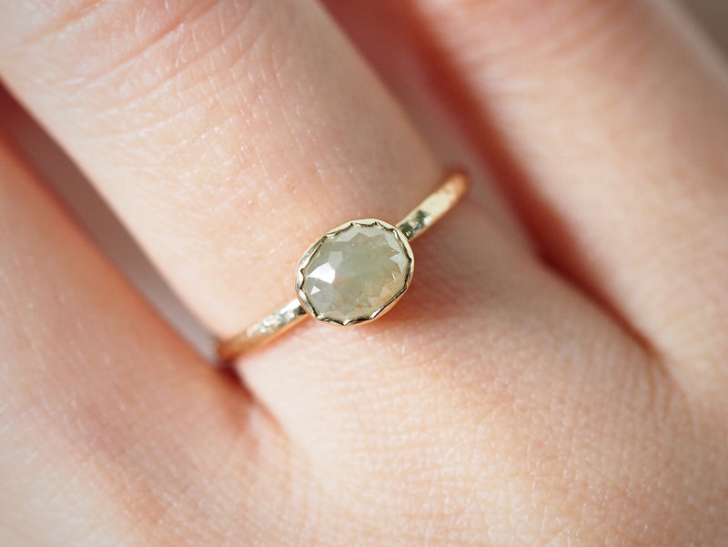 Bisque Beige Diamond Fleur Ring