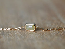 Cream Yellow Rectangle Diamond Bracelet