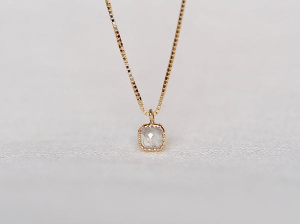 Baby Square Diamond Necklace Meringue
